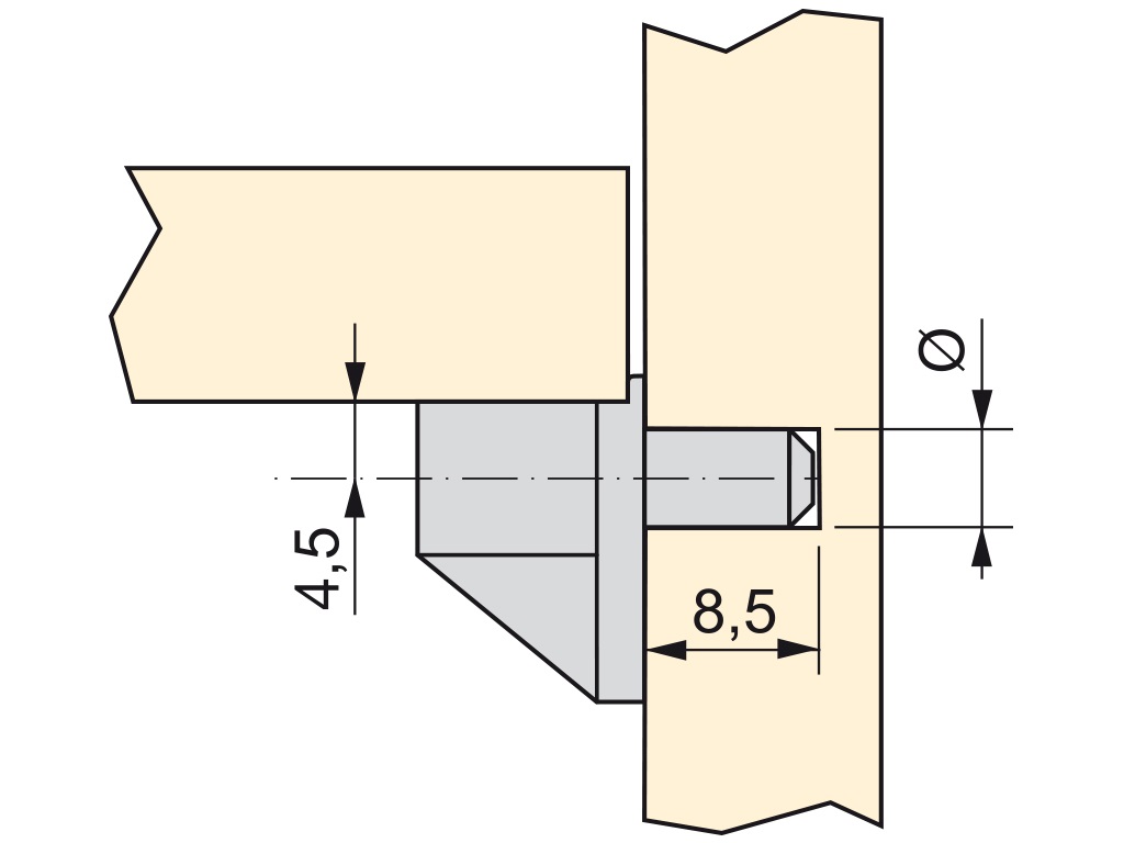 PORTAESTANTE EJE METALICO BLANCO 3