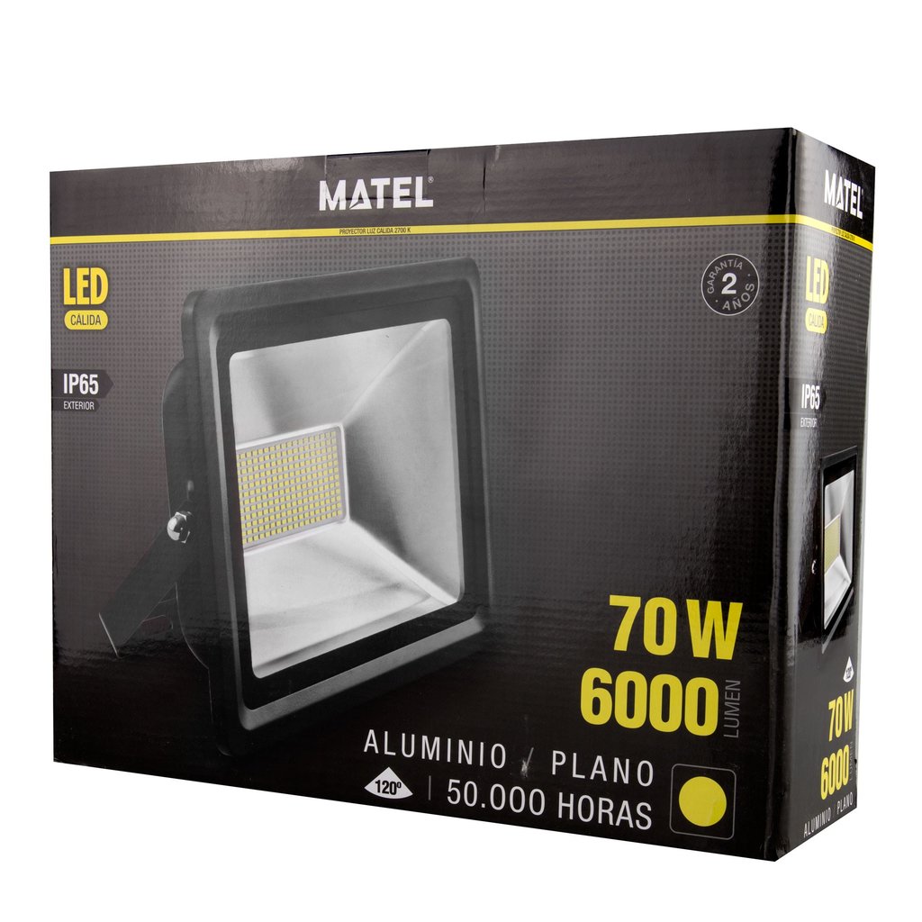 PROYECTOR LED PLANO 70W   CALIDA 2