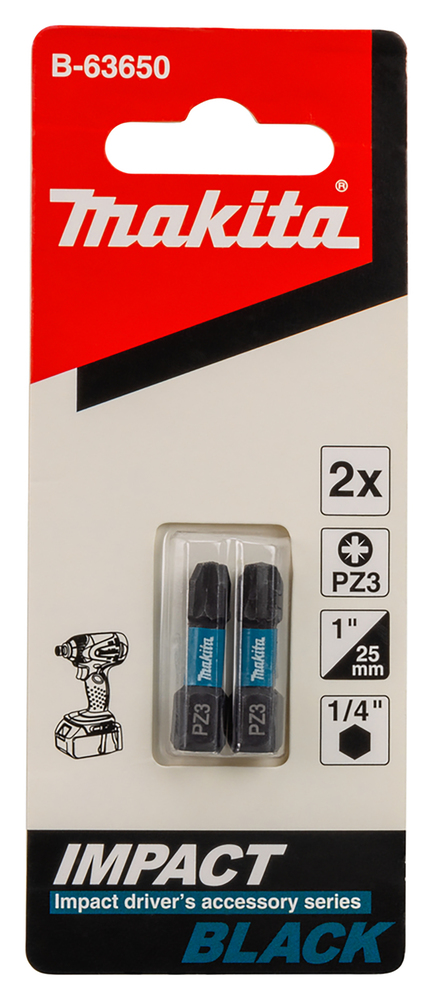 PUNTA TORSION BLACK PZ3-25 (2U)  B-63650 2