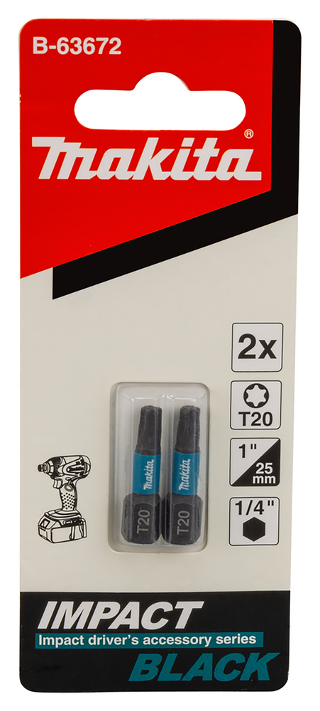 PUNTA TORSION BLACK T20-25 (2U)  B-63672 2