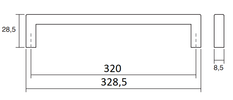 TIRADOR VIEFE U     0056320ZM2 NEGRO MAT 2