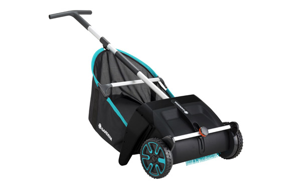 RECOGEDOR DE HOJAS CON RUEDAS