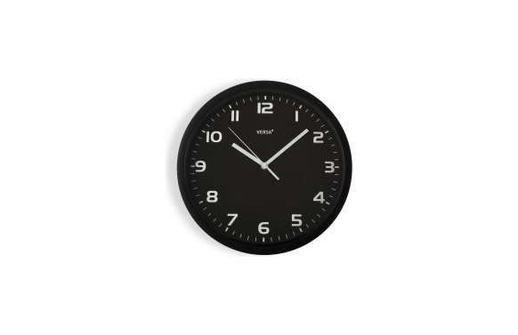 RELOJ PARED REDONDO       Ã© 30,5 CM NEGR
