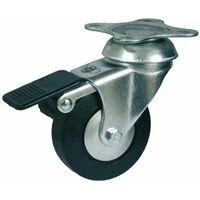 RUEDA GIRAT. C/FRENO 135/80 AFO MUEBLE