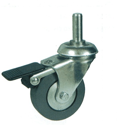 RUEDA GIRATORIA PLACA+ESPIGA ALFA 50MM