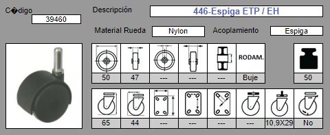 RUEDA GIRAT. S/PLACA 446/50 AFO MUEBLE 2