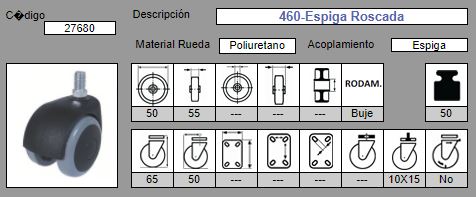 RUEDA GIRAT. S/PLACA 460/50 AFO MUEBLE 2