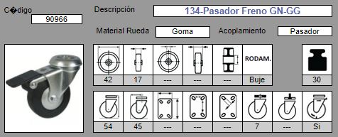 RUEDA GIRAT. S/PLACA 134/42 AFO A/FRE 2