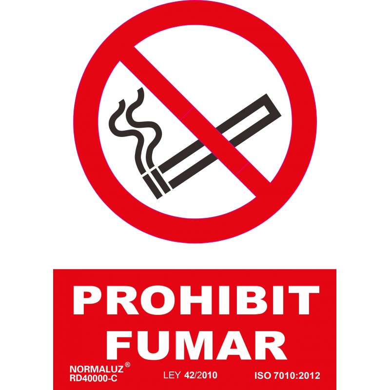 SENAL PROHIBIT FUMAR         210X300