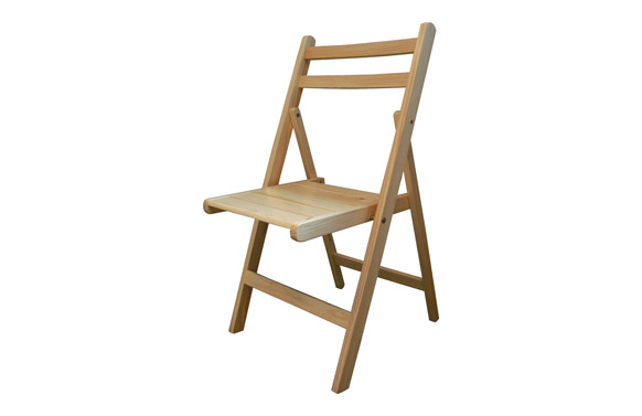 SILLA PLEGABLE BARNIZADA