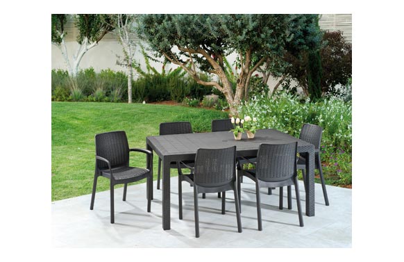 SILLON RATAN RESINA       BALY ANTRACITA