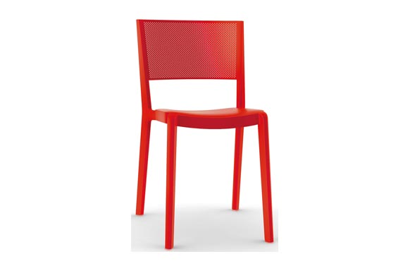 SILLA POLIPROPILENO       SPOT ROJO