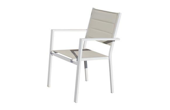 SILLON ALUMINIO TEXTILENE WHITE