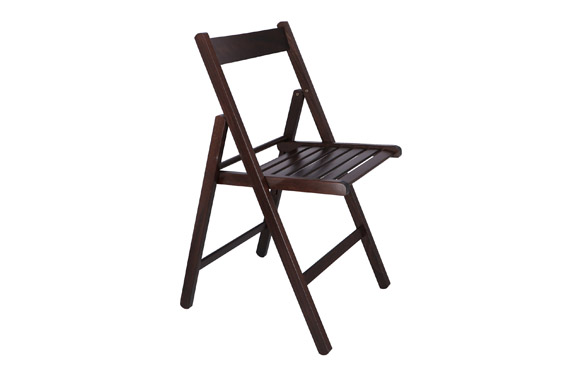 SILLA PLEGABLE DE MADERA  WENGUE