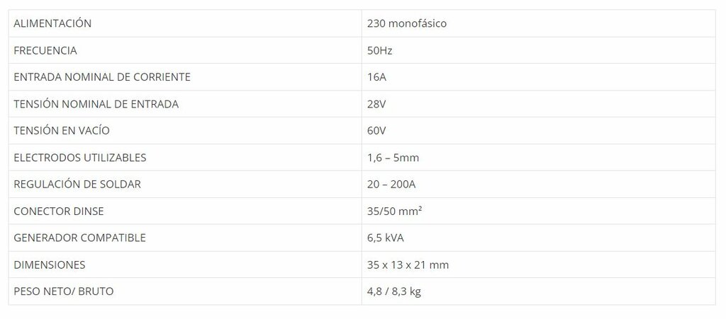 SOLDADOR INVERTER MMA IFTX200A 230V/F1 2