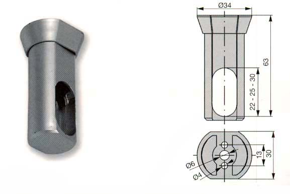 SOPORTE CENTRAL SILK 22-30 ALUMINIO