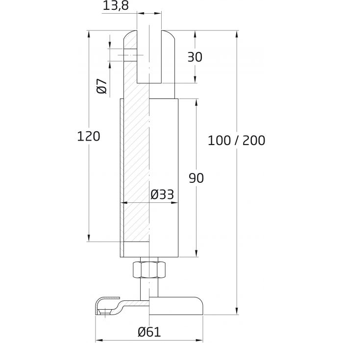 SOPORTE DE PIE MOD.110A   COD.19818 2