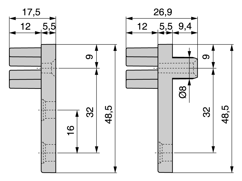 SOPORTE CIERRE MODULO M-120 + SOPORTES 4