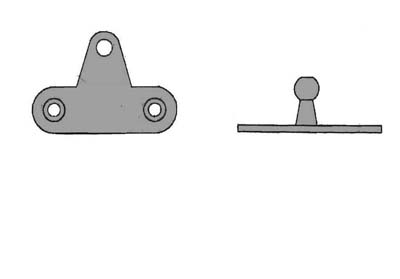 SOPORTE 2 AGUJEROS VASF.1507-8 LAT.MARCO