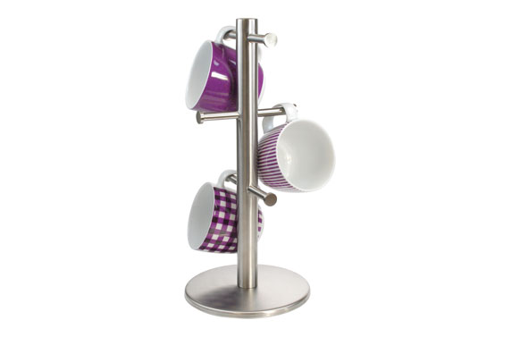 SOPORTE PORTA MUGS INOX   34 CM