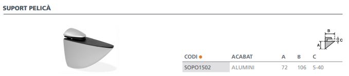 SOPORTE PELICANO R.4009025  ALUMIN (UND) 3