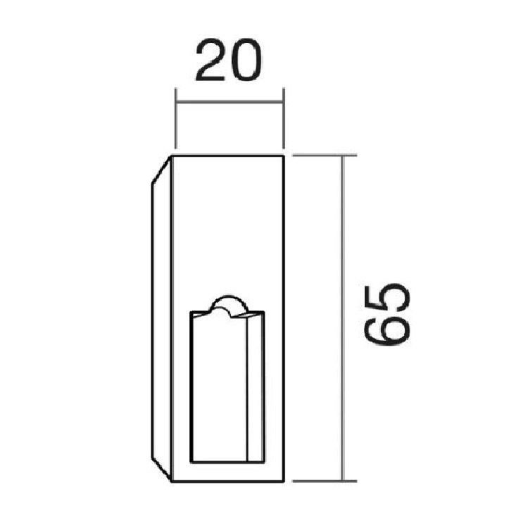 SOPORTE LATERAL RECTAN.C/TAPA 1955 BLANC 2
