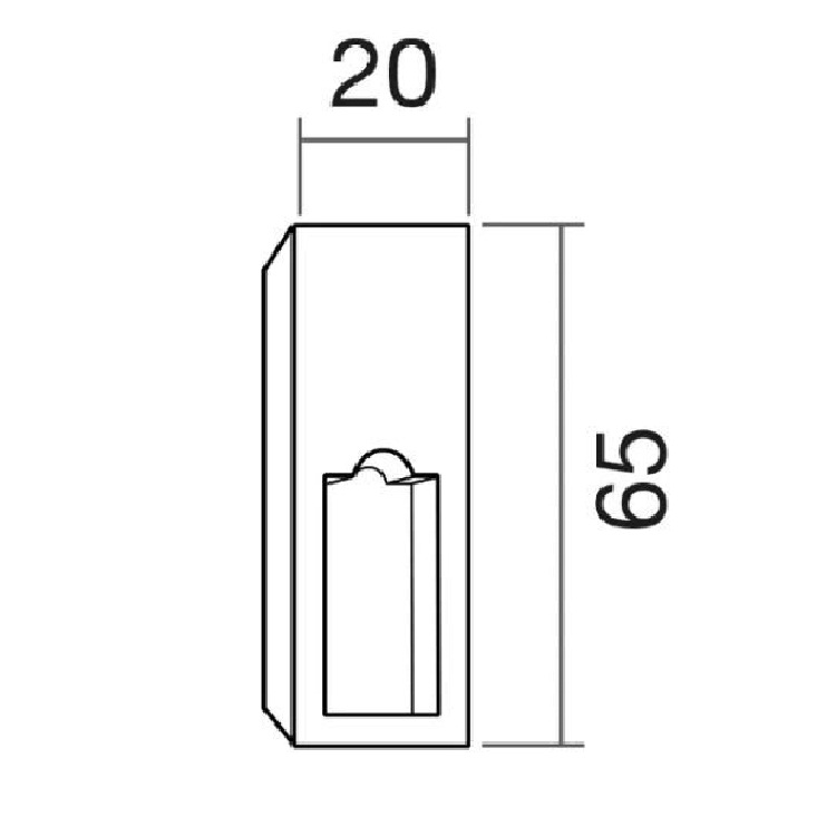 SOPORTE CENTRAL RECTANGULA 1956 PLATA 2
