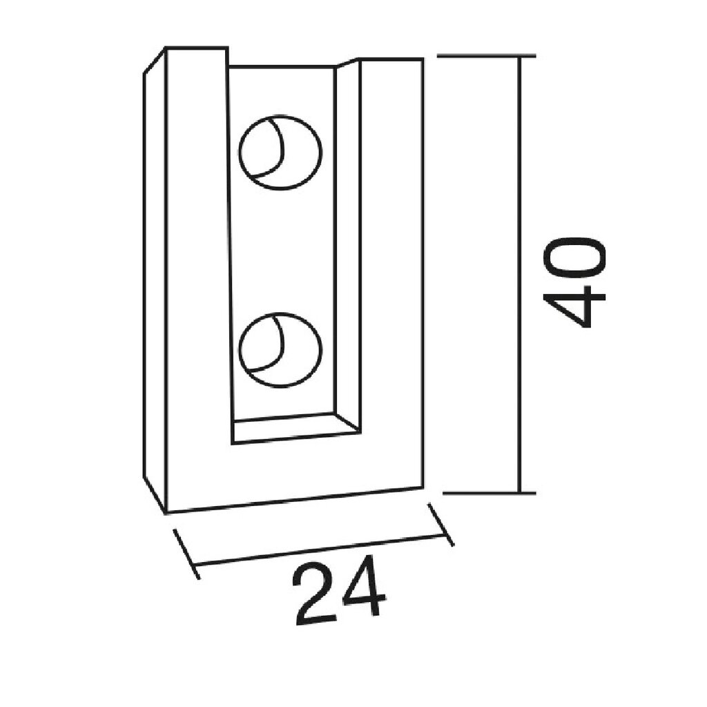 SOPORTE LATERAL RECTANGULA 1954 NEGRO MA 2