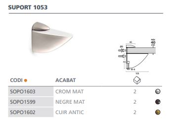 SOPORTE REGULABLE REF.1053 CROMO MATE 3