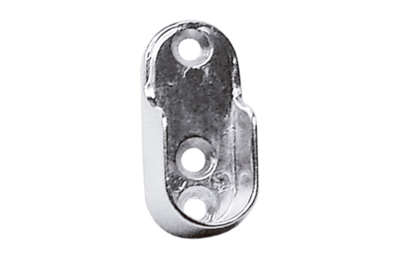 SOPORTE LATERAL PARA TUBO 15MM NIQUEL