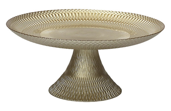 SOPORTE PASTEL INDIVIDUAL ORO D.28 CM