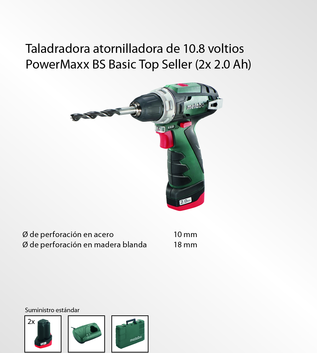 TALADRO POWERMAXX BS BASIC+LC 12V -2AH 3