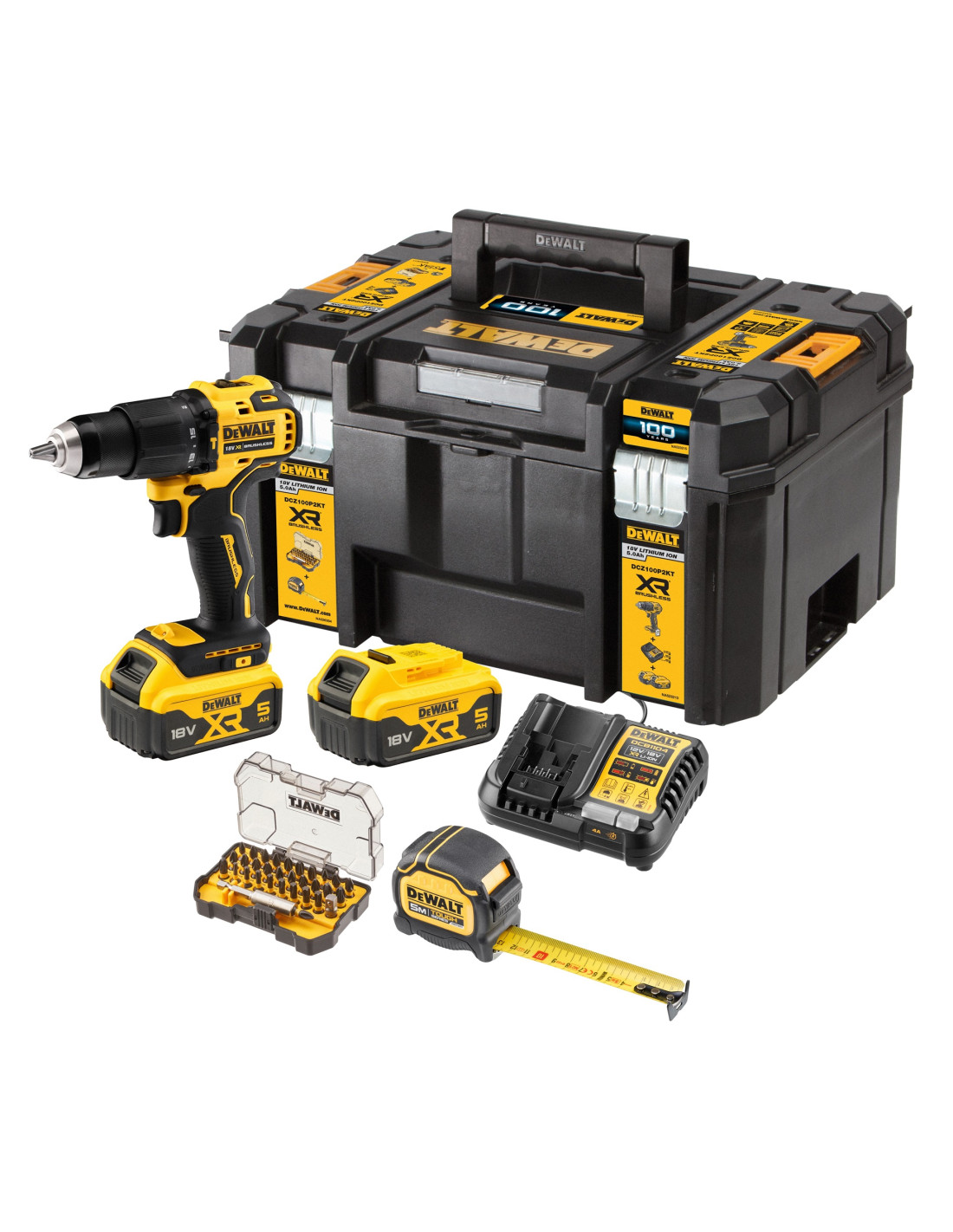 TALADRO PERCUTOR DE WALT DCZ100P2KT