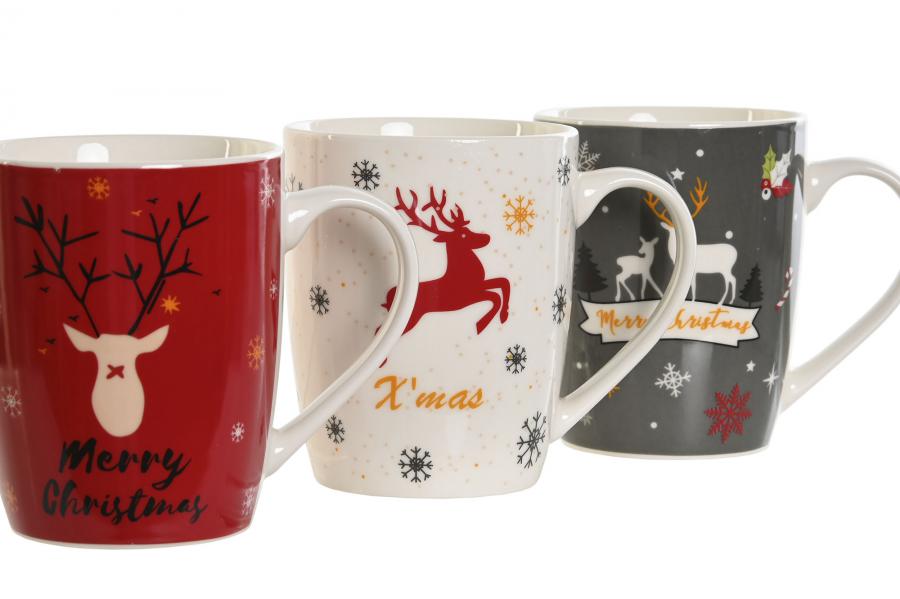 TAZA PORCELANA 360ML 4 SURT 206694