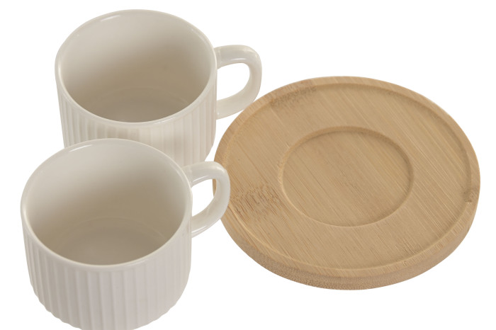 TAZAS CAFE/CORTADO SET 6 BAMBU  90 ML 2