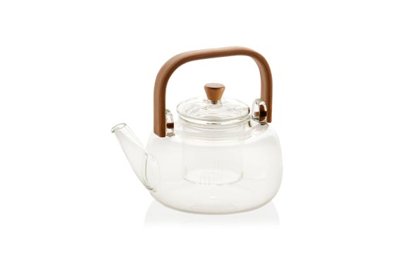 TETERA VIDRIO ASA BAMBU   1 L