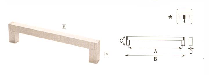 TIRADOR EGOKI K1004242AZ2 ALUM.LOOK