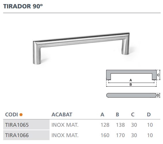 TIRADOR INOX     128MM INOX     4525201 2