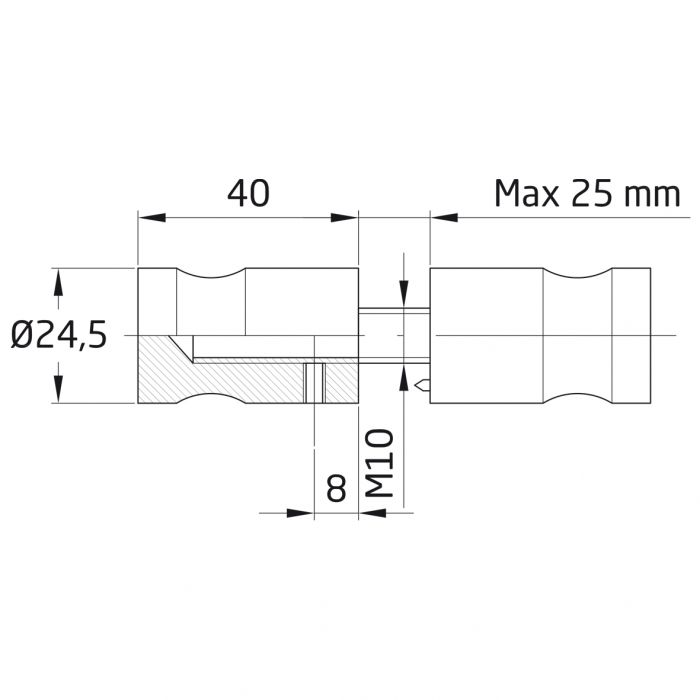 TIRADOR MOD.300  INOX     COD.10460 2
