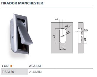 TIRADOR MANCHE  46MM ALUMIN.93444 24 3