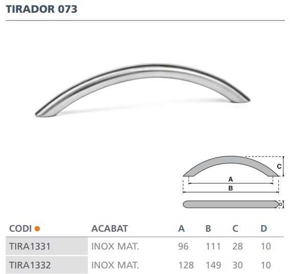 TIRADOR INOX MA. 073 10X96 IRIS  3545201 2