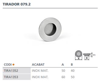 TIRADOR INOX MATE 079.2  40X50   4975201 2