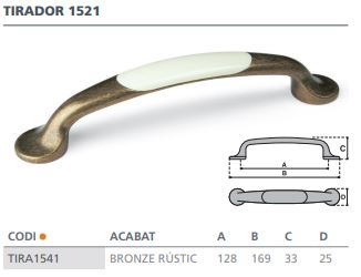 TIRADOR BRON. RUST.1521 (128MM)  6315501 2