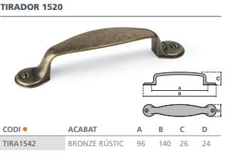 TIRADOR BRON. RUST.1520 ( 96MM)  6325501 2