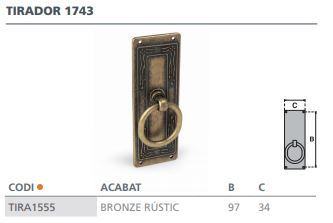 TIRADOR BRON. RUST.1743 ( 97MM)  6435501 2