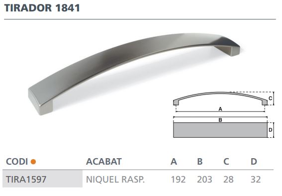 TIRADOR NIQUEL CEP 1841 (192MM)  6625401 2