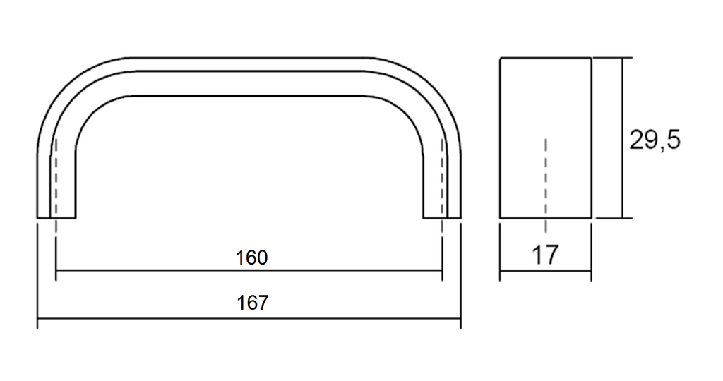 TIRADOR VIEFE SENSE 0301160L24 INOX LOOK 3