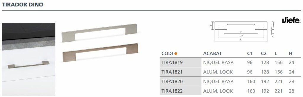 TIRADOR VIEFE DINO  0053192ZP4 ALUM.LOOK 4