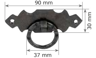 TIRADOR TORTAJADA NEGRO RUST. TC9 2