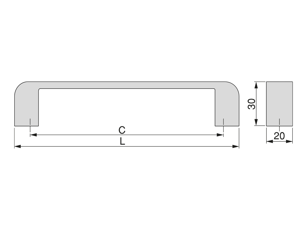 TIRADOR HANOVER 128MM NEGRO 90069 14 2